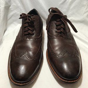Cole Haan Men's Oxford Wing Tip Chocolate Brown Shoes Size 10.5 M